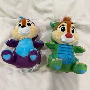 RARE EXTINCT Chip & Dale Dinosaur ride plushies